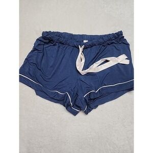 Victoria's Secret Sleep Short‎ Blue With Pink Trim Small